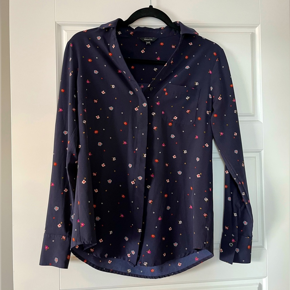 RW&CO Long Sleeve Printed Button Down Shirt